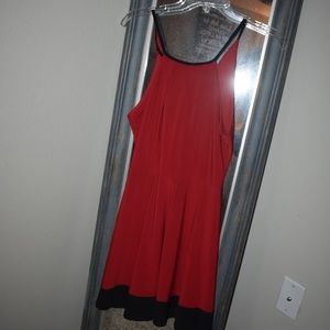 Red and Black Mini Dress